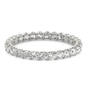 Esmee Natural Silver 4 Prong  Diamond Ring