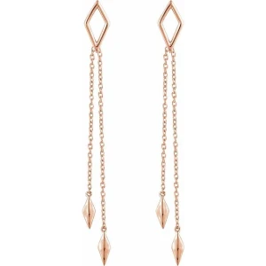 Diella Rose Traditional Gold Earrings