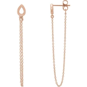 Diar Rose Traditional Gold Earrings