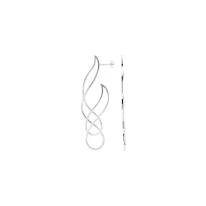 Denita White Traditional Gold Earrings