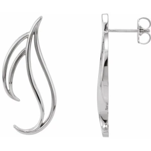 Denyce White Traditional Gold Earrings