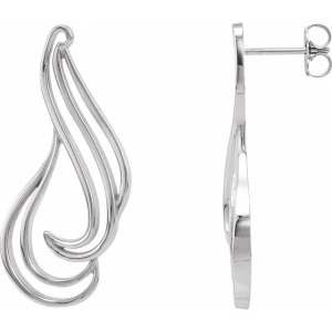 Dawnyelle White Traditional Gold Earrings