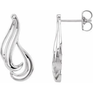 Deeta White Traditional Gold Earrings