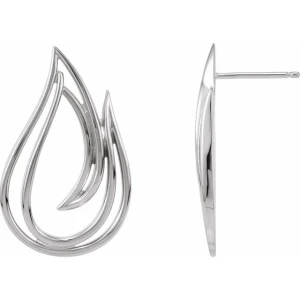 Diyana White Traditional Gold Earrings