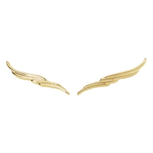 Demaris White Traditional Gold Earrings