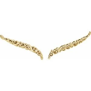 Debroah White Traditional Gold Earrings