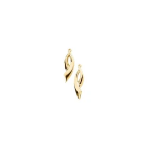 Dominga White Traditional Gold Earrings