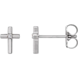 Payram Lab-Created White Gold 4 Prong Studs Diamond Earrings