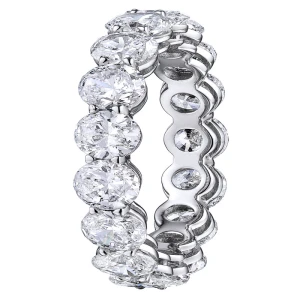 Eanflead Lab-Created Platinum Prong  Diamond Ring