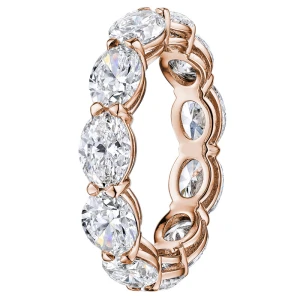 Eama Lab Grown Rose Gold Prong  Diamond Ring