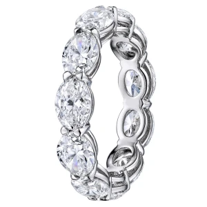 Eama Lab-Created Platinum Prong  Diamond Ring