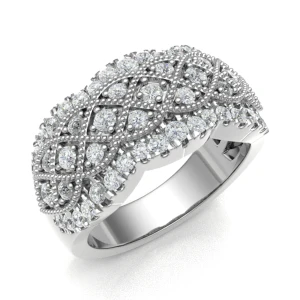 Eathelyn Lab Grown Round cut Prong  Diamond Ring