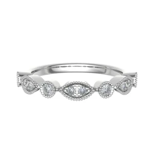 Ellea Lab-Created Platinum Bezel  Diamond Ring