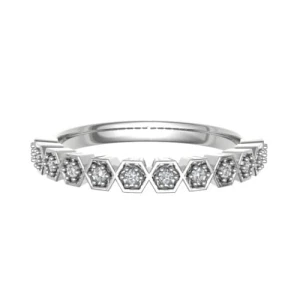 Emilly Natural Platinum Prong  Diamond Ring