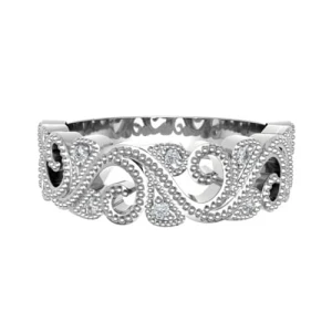 Elizabelle Natural Round cut Bezel  Diamond Ring