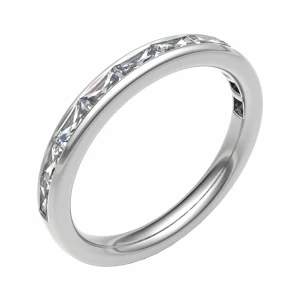 Erdudfyl Lab-Created Platinum Channel Set  Diamond Ring