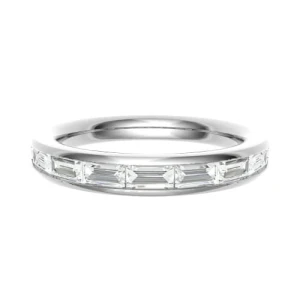 Emmary Lab-Created Platinum Channel Set  Diamond Ring