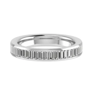 Elysse Natural Platinum Channel Set  Diamond Ring