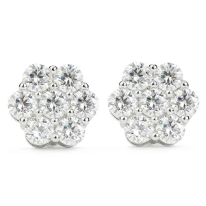 Sherin Lab-Created Round cut Pave Set Men's Diamond Earrings