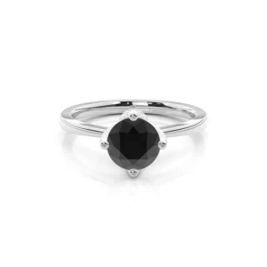 Andreal Round cut 4 Prong  Black Diamond Engagement Ring