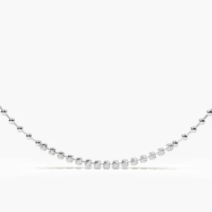 Tatriss Natural Rose Gold Illusion Set Diamond Necklace