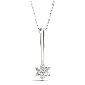 Dallas Lab-Created Diamond Round cut Prong Set Designer Pendant Necklace