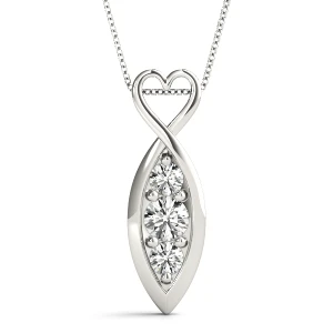 Enzo Lab-Created Diamond Round cut Bezel Set  Designer Pendant Necklace