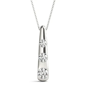 Oliver Lab-Created Diamond Round cut Designer Pendant Necklace