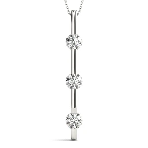 Filip Lab-Created Diamond Round cut Prong Set Designer Pendant Necklace