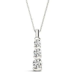 Edwin Lab-Created Diamond Round cut Bar Set  Designer Pendant Necklace