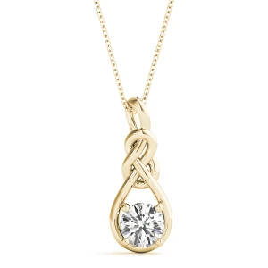 Orson Lab Grown Diamond Yellow Gold Prong Set  Designer Pendant Necklace