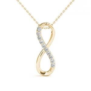 Owen Lab Grown Diamond Yellow Gold Channel Set  Designer Pendant Necklace