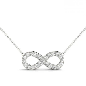 Matthew Lab-Created Diamond Platinum Pave Set  Designer Pendant Necklace