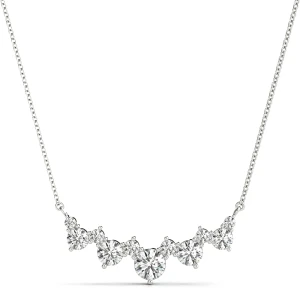 Torin Lab-Created Diamond Silver Prong Set Designer Pendant Necklace