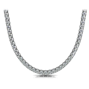 Vashti Lab-Created Platinum 4 Prong Set Diamond Necklace