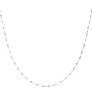 Venessa Natural Platinum Bezel Set Diamond Necklace