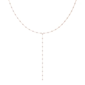 Vea Natural Rose Gold Bezel Set Diamond Necklace