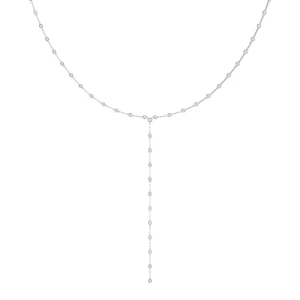 Vea Natural Platinum Bezel Set Diamond Necklace
