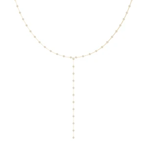 Vea Natural Yellow Gold Bezel Set Diamond Necklace