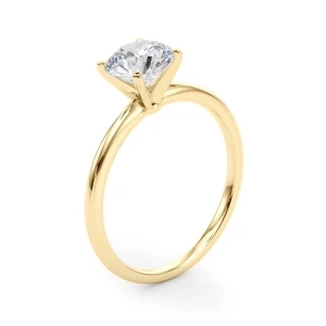 Sunshine Natural Yellow Gold Diamond Solitaire Ring