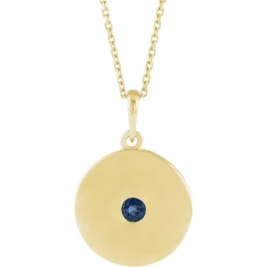 Panini Blue Sapphire Yellow Gold Bezel Set 