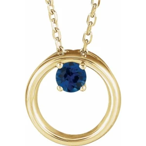 Panita Blue Sapphire Yellow Gold 4 Prong 