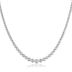 Tammey Natural Platinum Bezel Set Diamond Necklace
