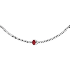Penha Natural Ruby Bezel Set  Necklace