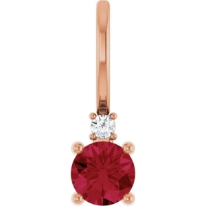 Pennilyn Natural Ruby Rose Gold 4 Prong  Necklace