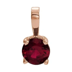 Peryn Natural Ruby Rose Gold 4 Prong  Necklace