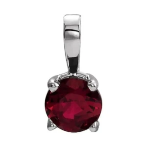 Peryn Natural Ruby Platinum 4 Prong  Necklace