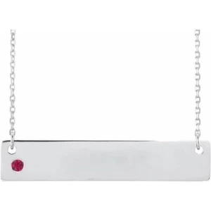Hydrangea Natural Ruby Platinum Bezel Set  Necklace