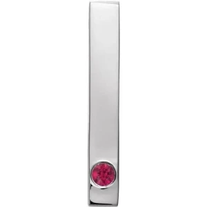Parthivi Natural Ruby Platinum Bezel Set  Necklace