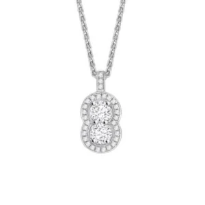 Tisa 0.32 - 1.00 Carat Lab Grown Diamond Round cut Halo Pendant Necklace